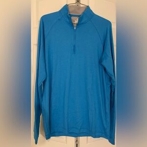 johnnie-O Blue 3/4 Zip pullover Activewear Size Small